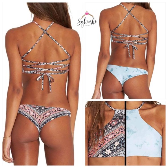 Billabong Set Blissed Out Reversible High Neck Set - Picture 2 of 8